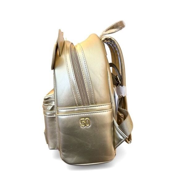 Loungefly Sanrio Hello Kitty 50th Anniversary Gold Mini Backpack Ltd Edition NWT
